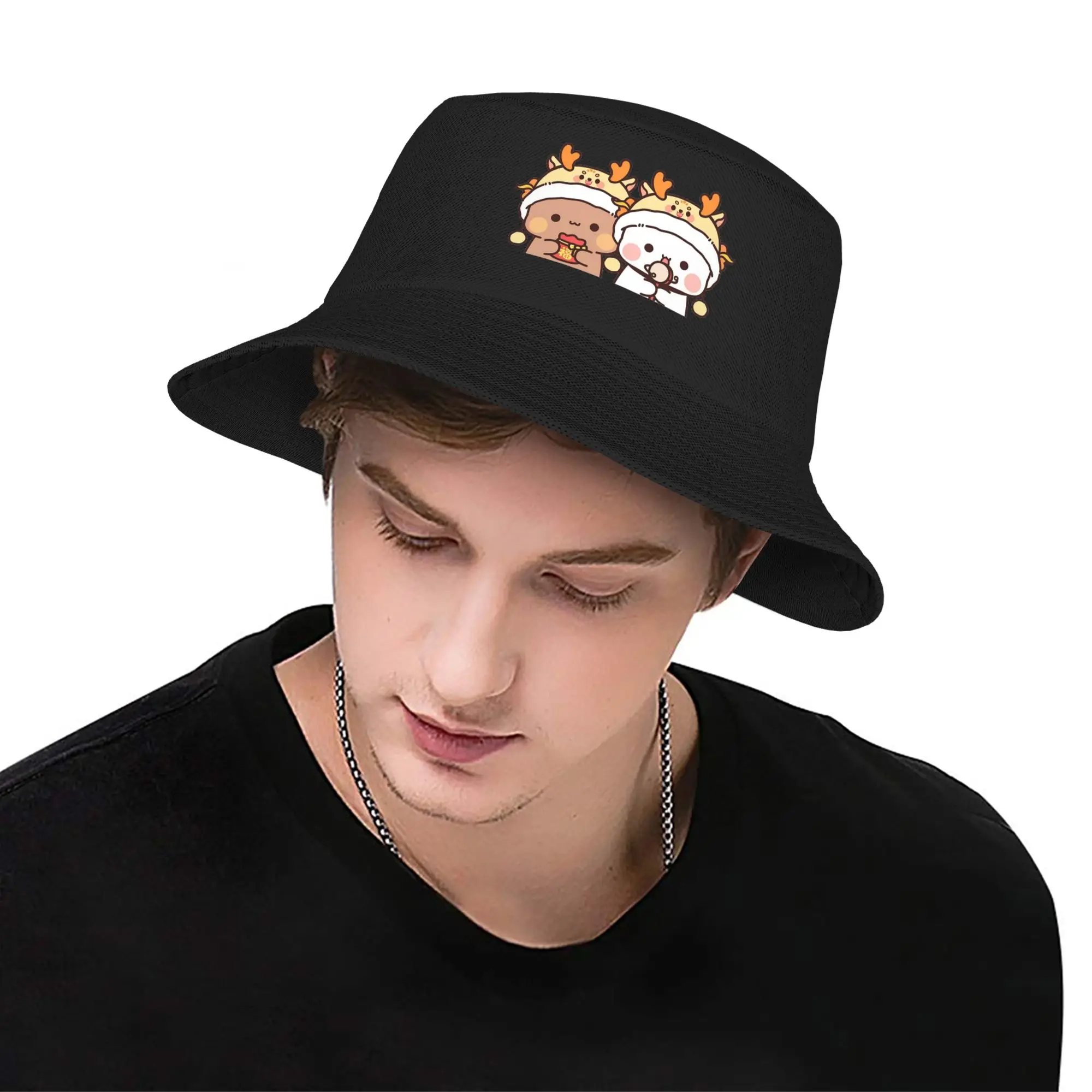 Teen Bucket Hats Bubu and Dudu  Year of Dragon Vocation Getaway Headwear Packable Fishing Fisherman Hat  Session Hats Gift Idea