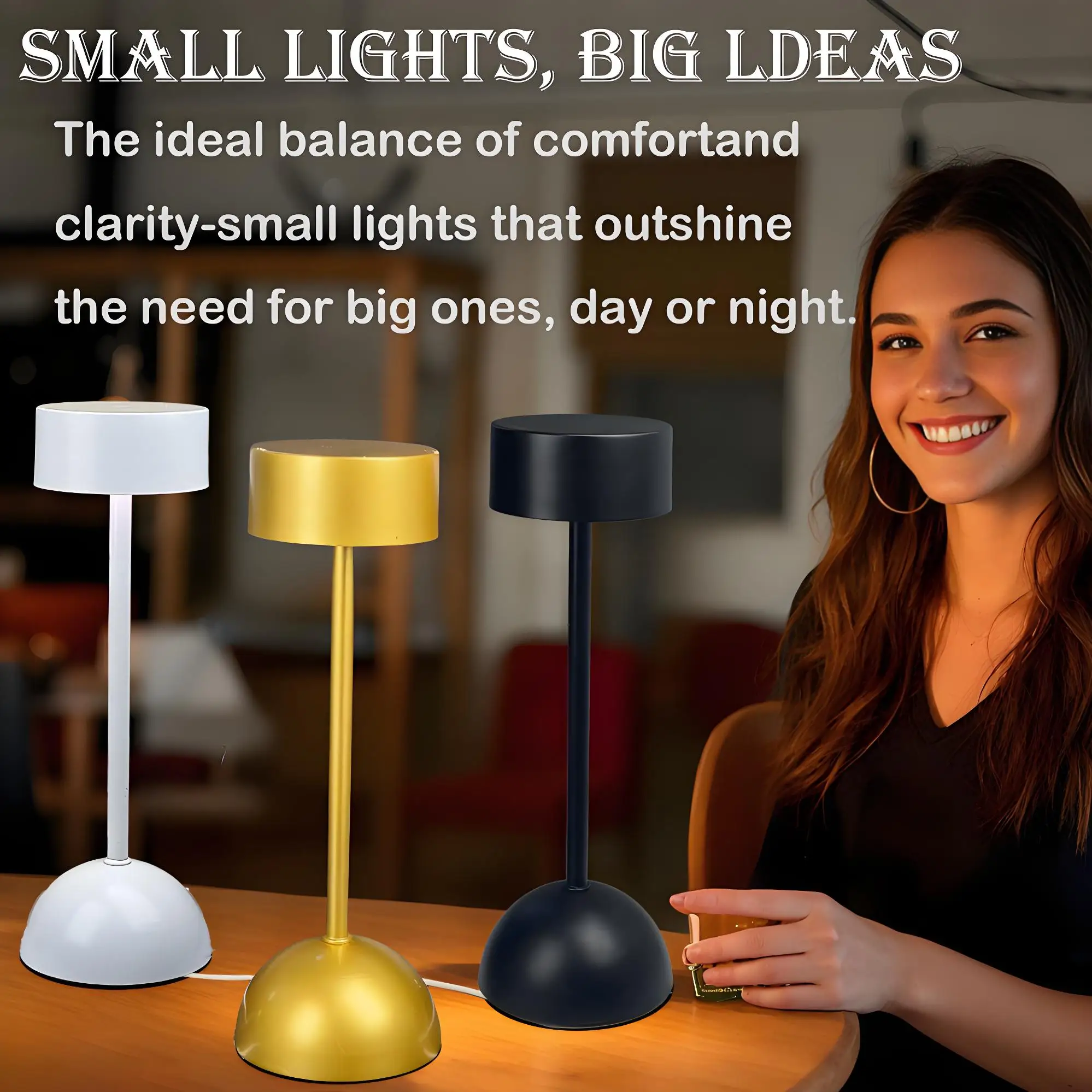 Minimalist cylindrical lampshade upright desk lamp with soft lighting, kitchen bar counter, bedroom headboard, desktop decoratio