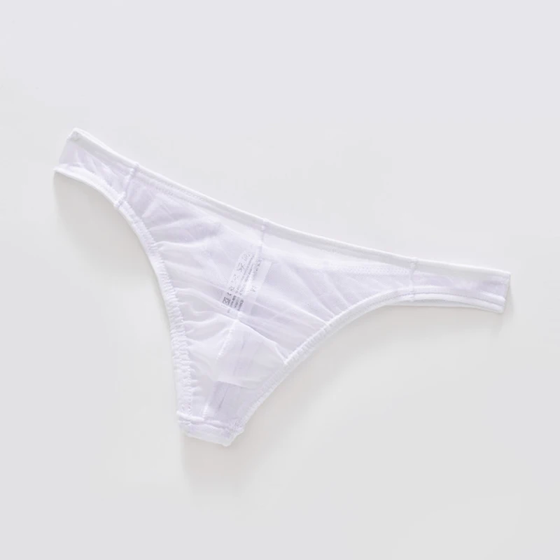 Herenonderbroeken, sexy lage taille, doorzichtige mesh-strings, strings, bikinislip, ademend, comfortabel ondergoed