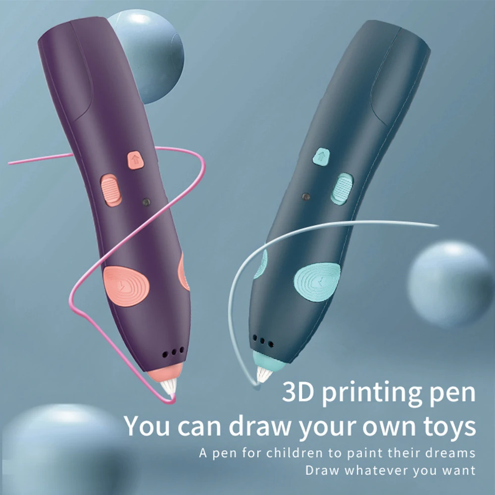 

Not hot 3D Printing Pen for Kids Educational DIY Drawing Scrawl PLA Filament Wireless Easy Suitable for Children's Birthday Gift