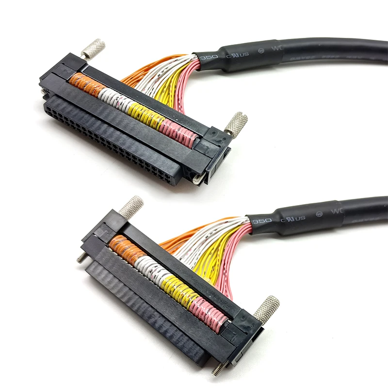 PLC FCN40 Crimping Type Connection Wire 40 Core Pin Terminal Block Multi-core Signal IDC Shielded Cable with Lock AC05TB