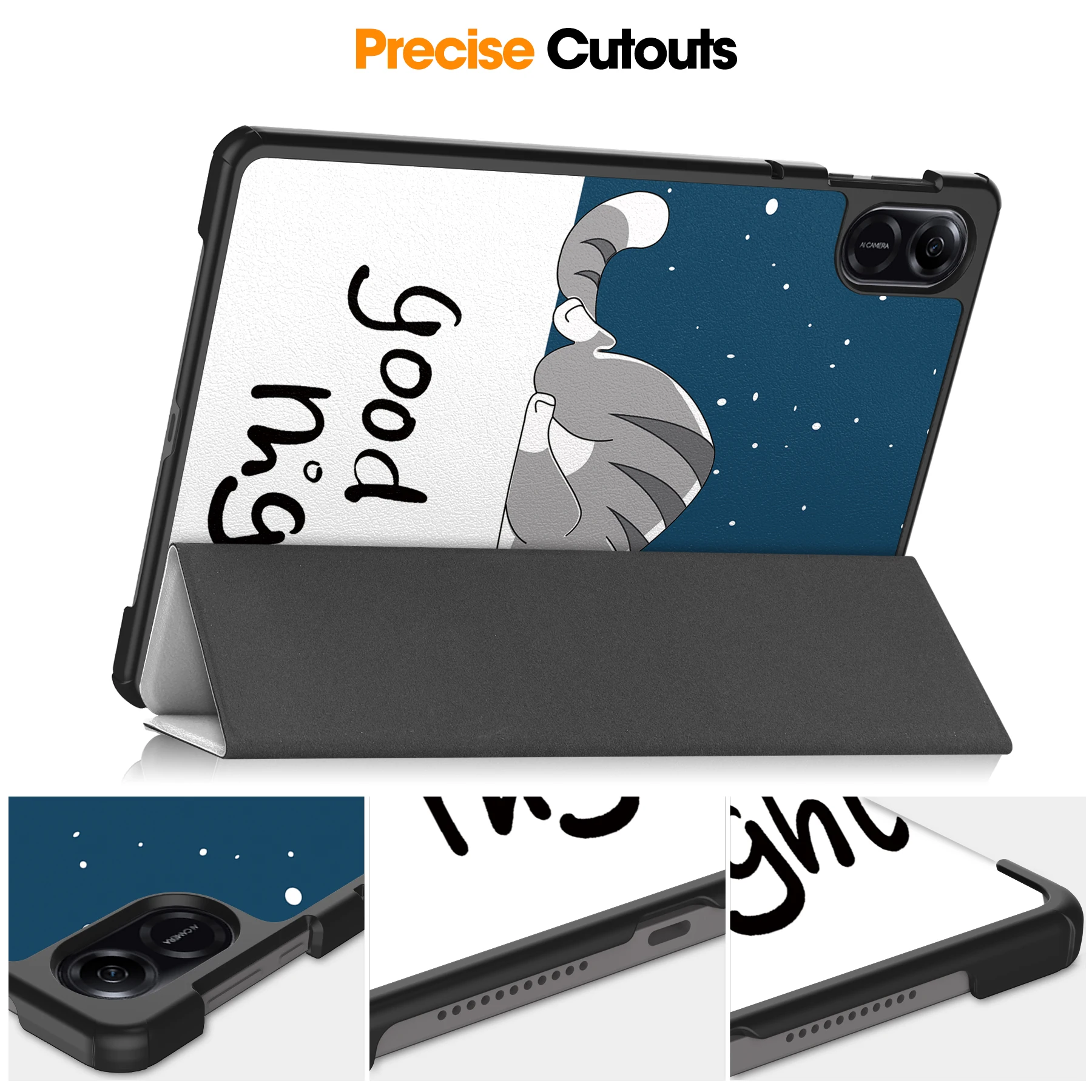 

Чехол для планшета Honor X8 Pro/X9 11,5 дюйма V8 11 дюймов с функцией автоматического сна/пробуждения, противоударный и полноэкранный дисплей с задней подставкой