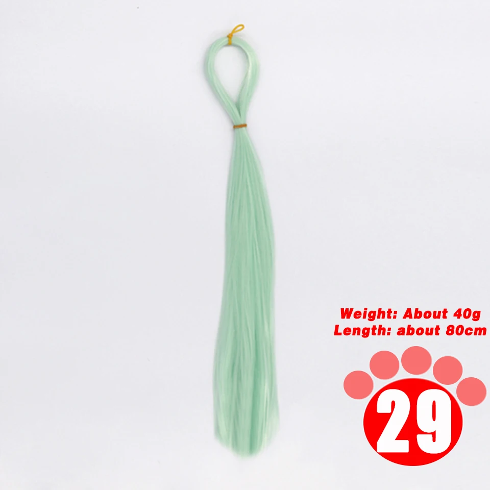 80CM 1/3 1/4 1/6 SD Doll Hair Accessories Salon Ob Heat Resistant Doll Wig Hair Hand Woven Modified DIY Hair Grafting Hair