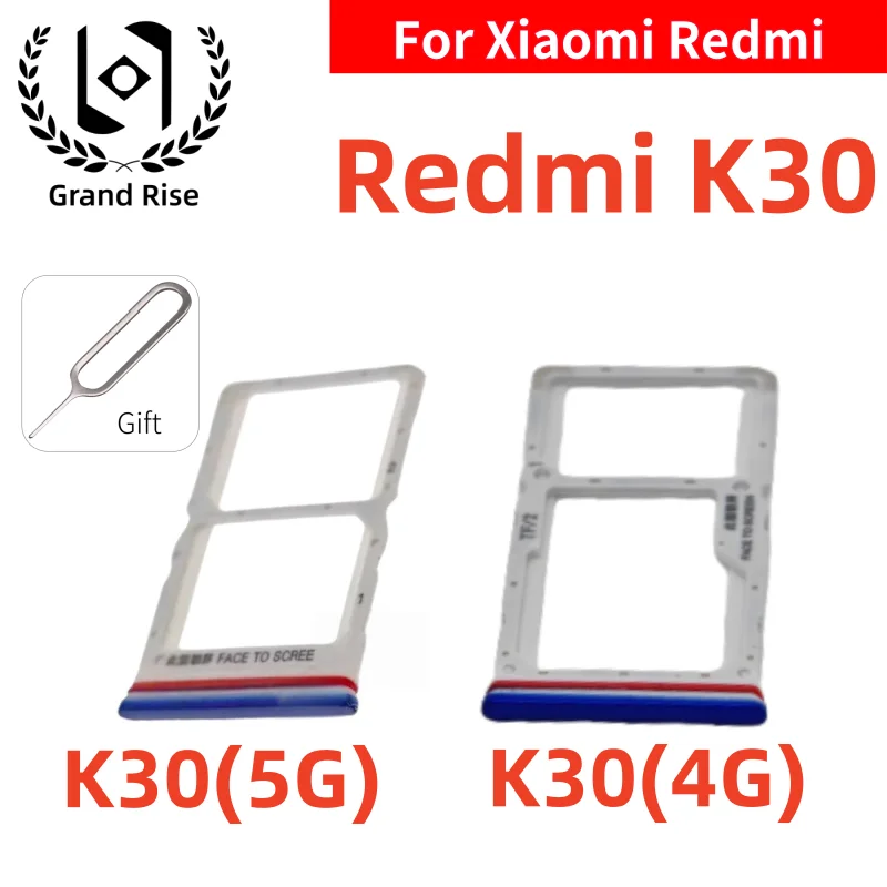 

For Xiaomi Redmi K30 4G Redmi K30 5G SIM Card Tray Slot Holder Adapter Micro SD Card Chip Drawer Holde