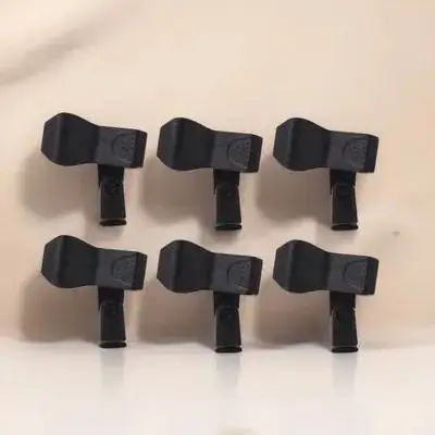 

6pcs Microphone Clips Universal Black Plastic Adjustable Mic Stand Holder Clip for Wireless Dynamic Vocal Professional