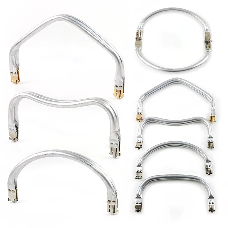 1-5Pcs Metal Kiss Clasp Purse Frame Cloud Bag Doctor Aluminium Tube Handle Buckle DIY Bags Clutch Handles Hardware Accessories