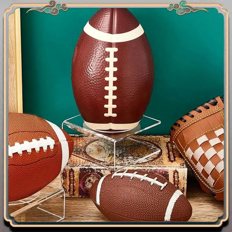 

Durable Clear Display Stand Football Acrylic Football Holders For Basketball Football Soccer