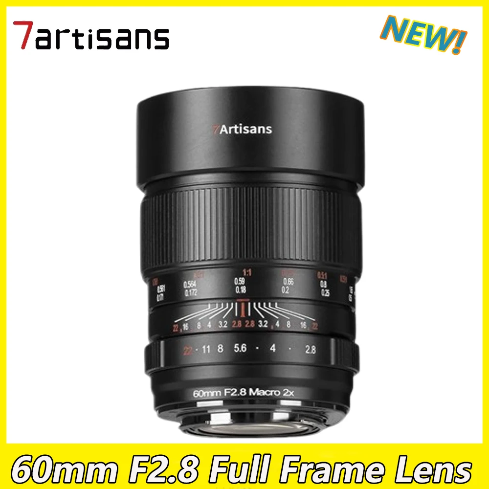 7artisans 60mm F2.8 2X Magnification Macro Full-Frame Manual Focus Prime Lens for Canon RF Sony E Nikon Z