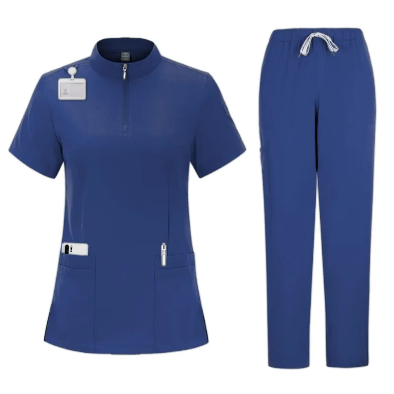 Spa Uniforms Salon Nursing Coveralls Women's Jogging Coveralls Nurse Handwashing Clothes Dentist Short Sleeve Shirt