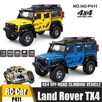 Hengguan 1/10 Land Rover TX4 Climbing Car P411 With Light And Sound Effects Smoke Emitter 45a Esc Rc Remote Control Car