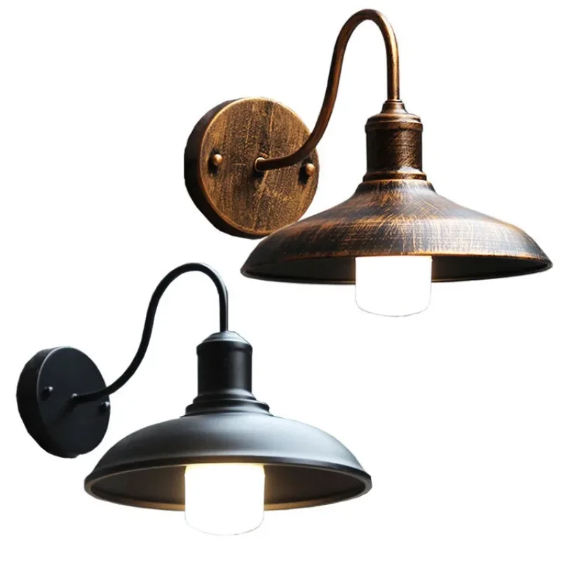 

LED Industry Wall Lamp Retro American Wall Light for Courtyard Balcony Entrance Staircase Hallway Bedroom Vintage Decor Fixtures