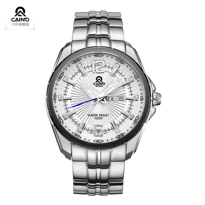 Relógio masculino superior à prova dwaterproof água quartzo negócios casual relógios de aço inoxidável data da semana relógio de pulso relogio masculino