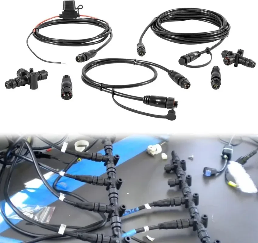Marine Network Starter Kit with T-Connectors & Node Terminators for Lowrance 124-69 (N2K-EXP-RD-2) for NMEA 2000 Systems