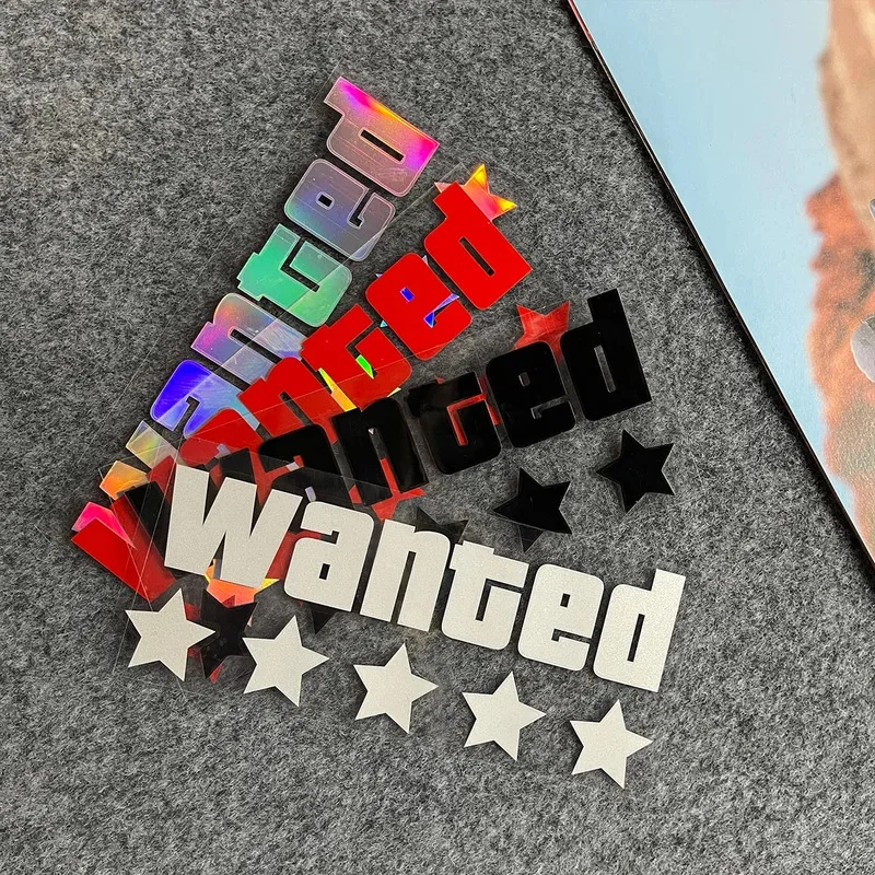 

Виниловая водонепроницаемая наклейка WANTED для мотоцикла, универсальная для мотоцикла/корпуса/шлема, аксессуары для декора мотоцикла