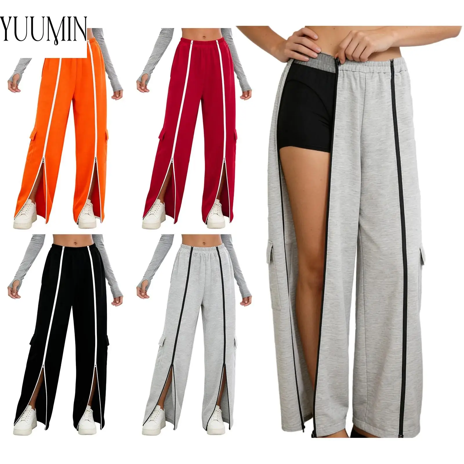 

Женские спортивные брюки с полностью открывающейся молнией, эластичным поясом и карманами, для использования после операции