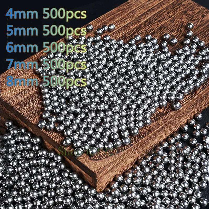 

500pcs/Lot 4mm Steel Balls Hunting High-carbon Steel Slingshot Balls Catapult Slingshot Hitting Steel Ball