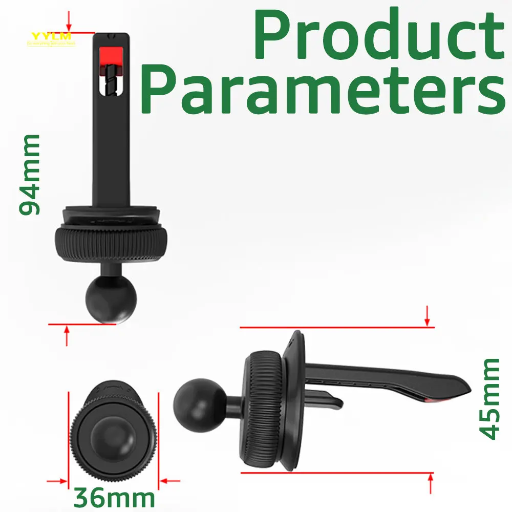 Universal Car Phone Holder Base 17MM Ball Head for Car Air Vent Cell Phone Holder Mount Magnetic Car Air Outlets Phone Support