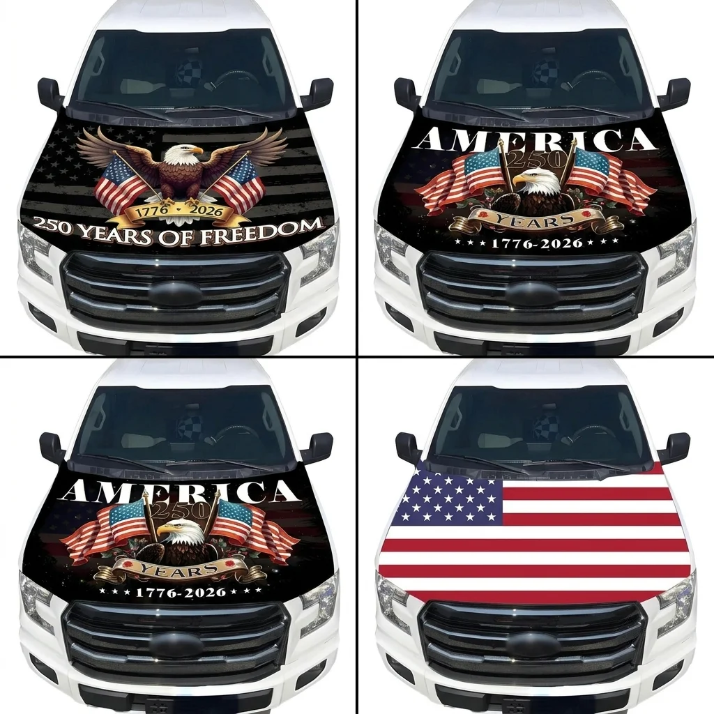 National Flag 115x155CM Car Hood Cover Flag Decorative Automobile Engine Hood Wrap for Vehicle Decoration Customized Flag