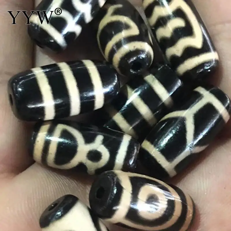 Natural Tibetan Agate Onyx Dzi Beads Gothic Randomly Sent Vintage Diy 20x10mm Jewelry Handmade Making DIY Necklace Bracelet Bead