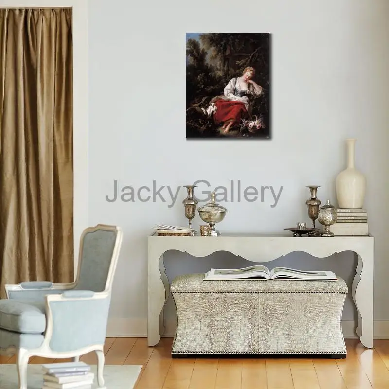 Portrait Jardiniere Endormie Hand Painted Elisabeth Vigée Le Brun Oil Painting Woman Canvas Art Large Wall Decor for Entryway