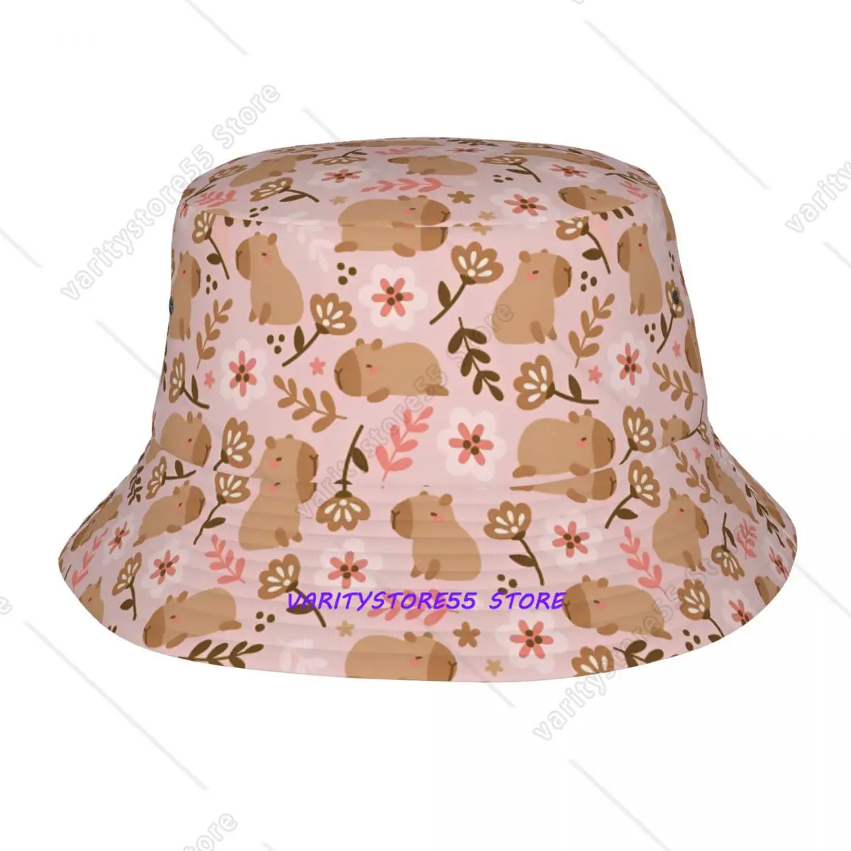 Chapeaux Bob Capybara Mignons Unisexe Pliable pour Sports de Plein Air, Pêche et Escapades – Idéal pour la Plage