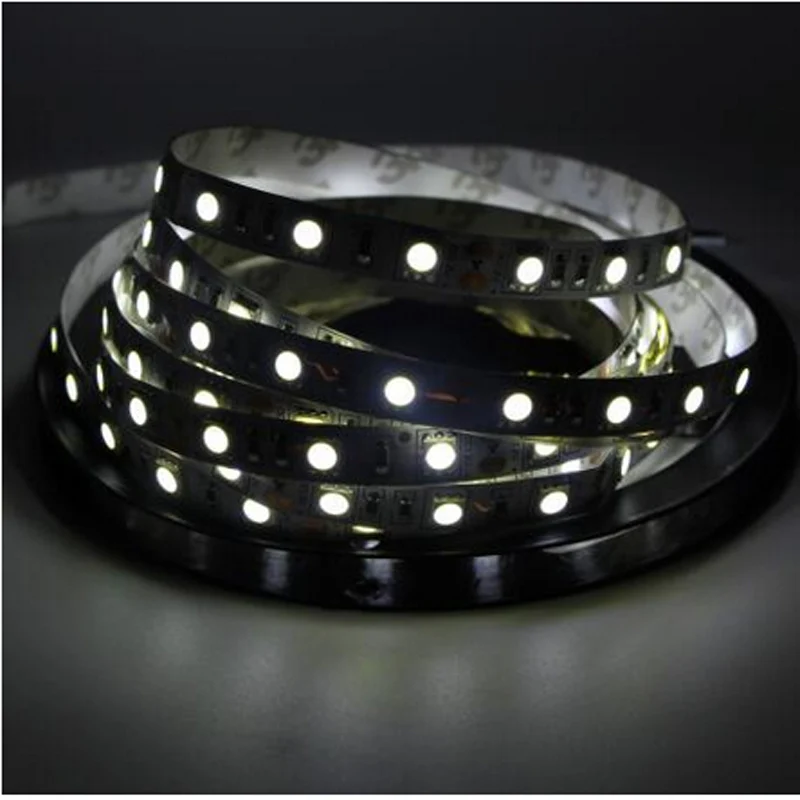 LED Strip Waterproof 5050 DC12V 60LEDs/m 5m/lot Flexible LED Light RGB 5050 LED Strip White / Warm White /Red / Greed / Blue