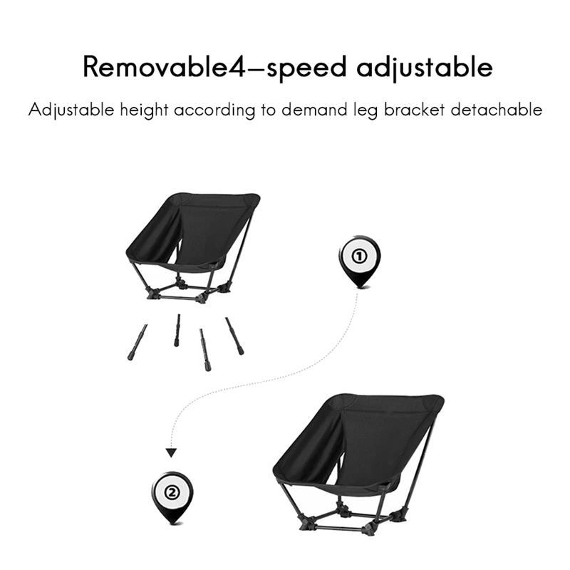 Compact Portable Folding Chairs Ultralight Moon Chair Lightweight For Camping Backpacking Hiking Beach Garden