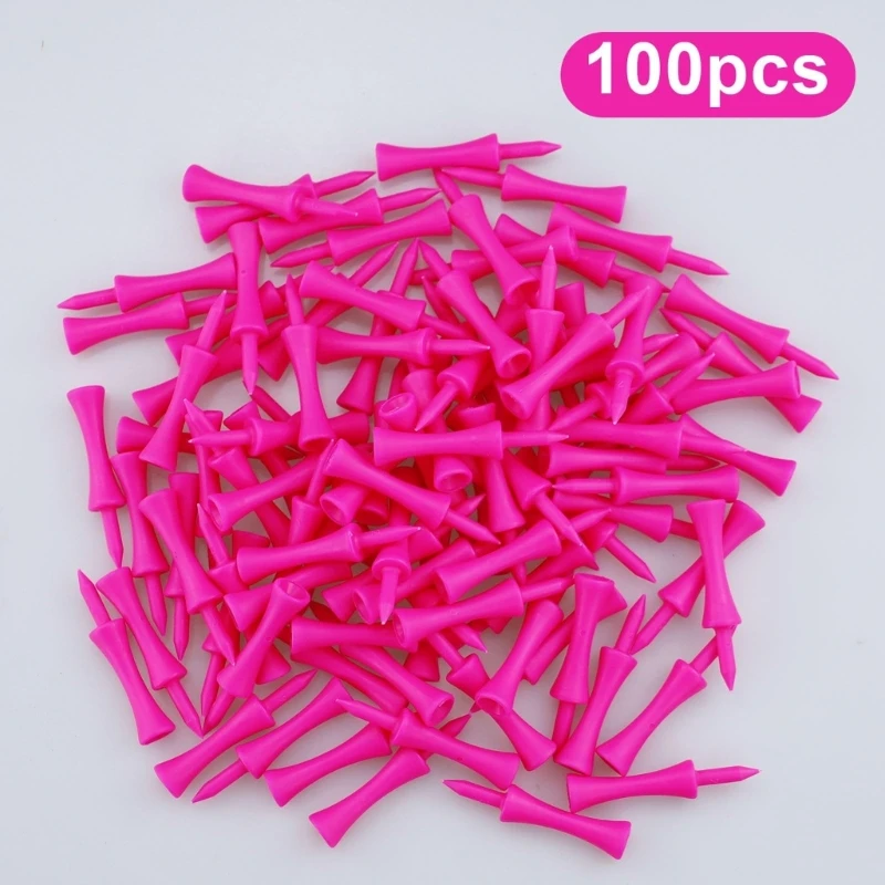 100 Pezzi da Golf da Golf a Bassa Resistenza Palline Lunghe in Plastica Base Castle Support per Allenamenti Colpi