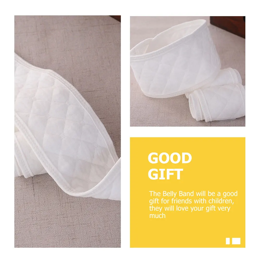 5 قطعة حزام بطن الوليد هيبوالرجينيك القطن مرن غطاء الحبل السري البقاء دافئ قابلة لإعادة الاستخدام الطفل البطن التفاف للحار