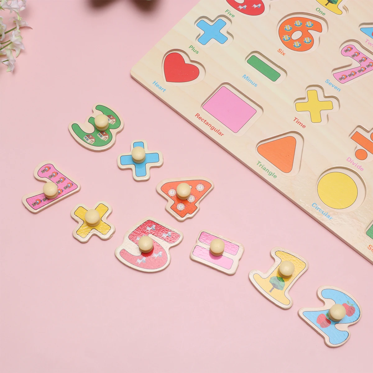 Quebra-cabeça de madeira brinquedos para crianças crianças matemática número quebra-cabeças jogos tridimensional educação inteligência desenvolvimento premium