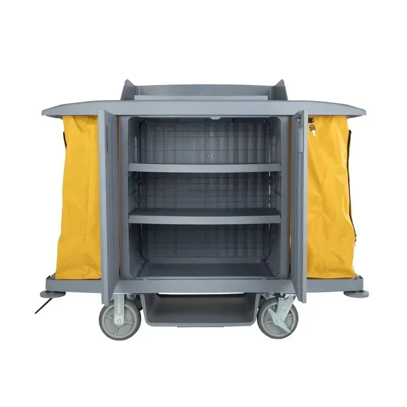 Three Layer Room Service Cart Hotel Cleaning Cart High Performance Multi-functional Service Cart