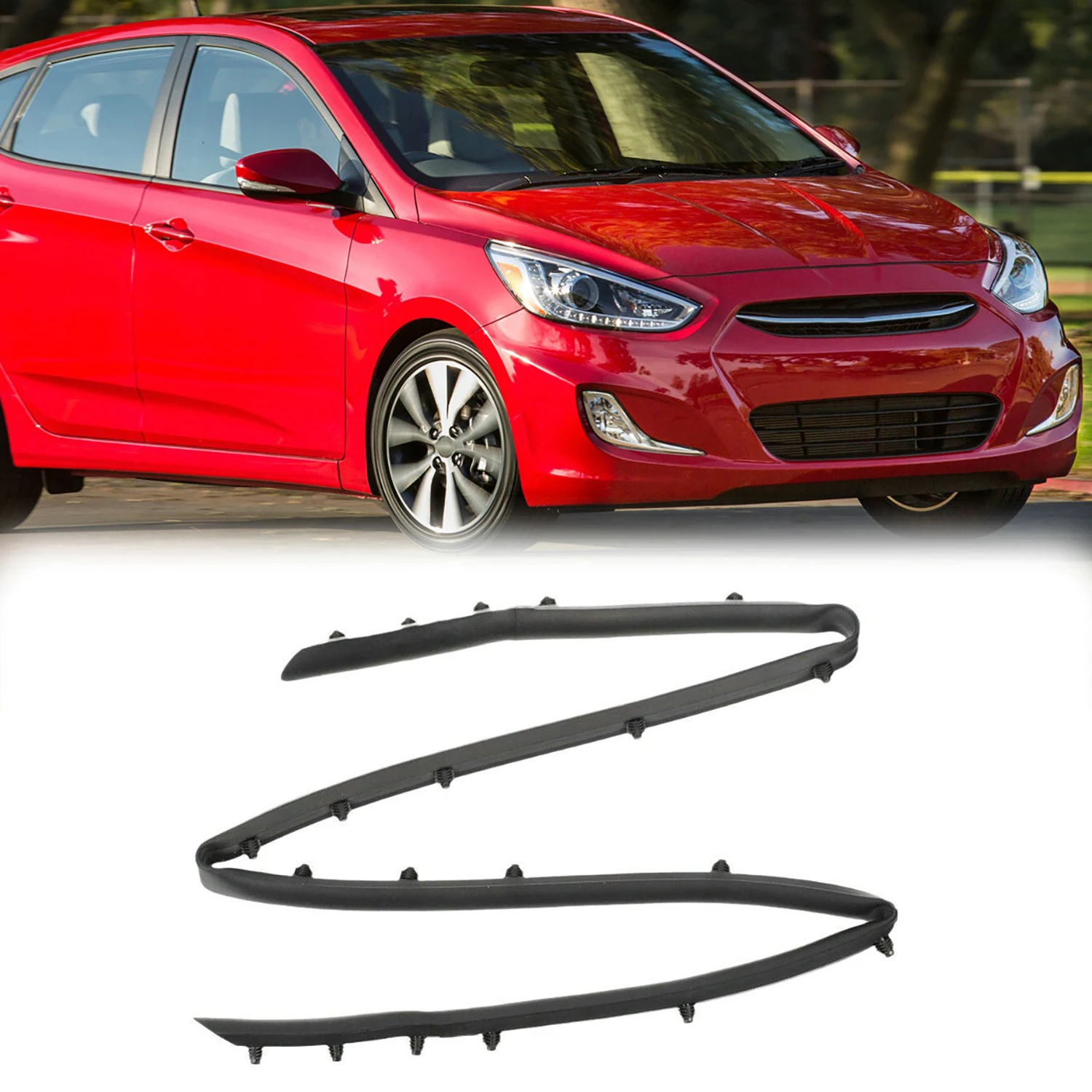 86357-1R000 863571R000 Front Bumper Shield Rubber Seal Strip Trim For 12-17 Hyundai Accent Sedan Car Accessories Interior Parts