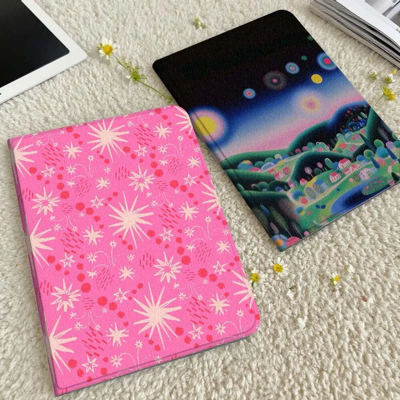 

Cartoon Flower Pink Pattern Tablet Case For Xiaomi Redmi Mini Pad SE K 2 4 5 6 7 8 2023 2025 11 8.8 11.2 10.1 Pro Gift