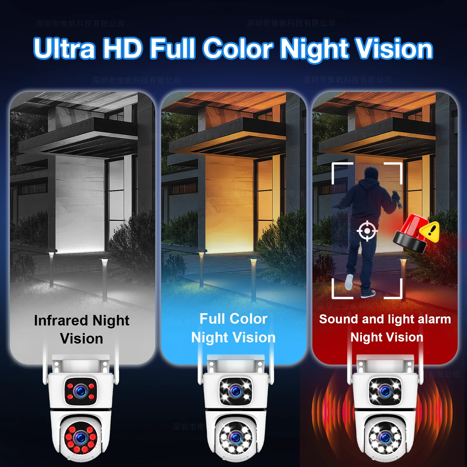 Tuya 5K 10MP WIFI IP Camera Outdoor 5G Wifi Dual Lens PTZ Cam Onvif CCTV Surveillance AI Tracking Alexa/Goggle Security Camera image 5