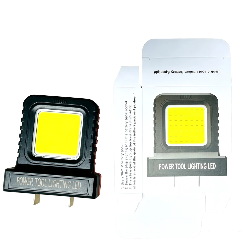 1\2\3PCSSuper Bright LED Work Light Portable Long-Lasting Strong Light Supply for Night Work Light 21V Li-ion Battery Power Tool