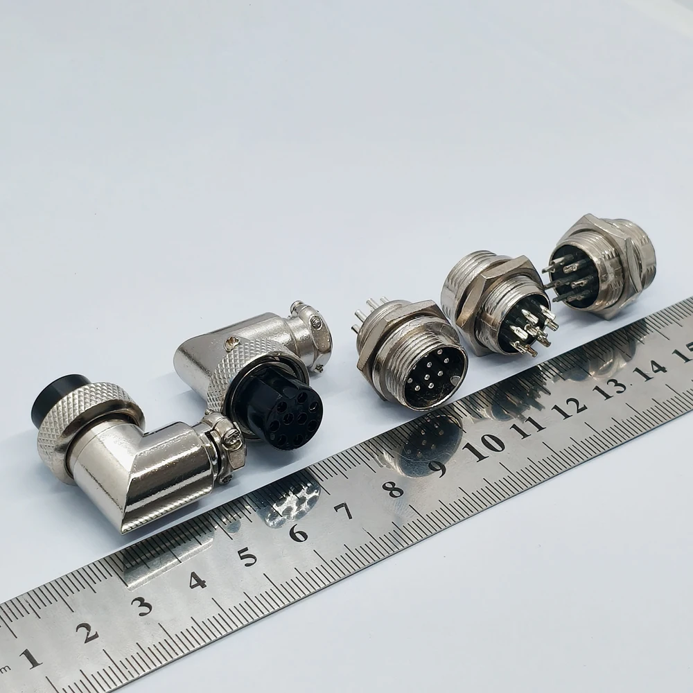 1 Set GX16 Luftfahrt-Steckverbinder, Komplettset 2/3/4/5/6/7/8/9/10-polig, rechtwinkliger elektrischer Steckverbinder – Detail 6
