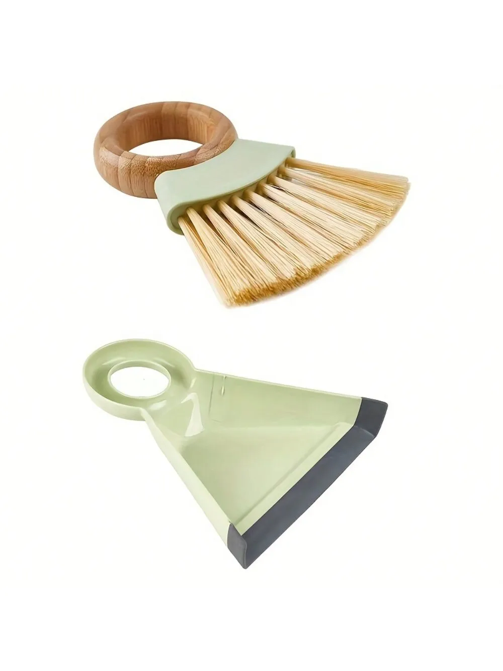 1set, Mini Desktop Broom And Dustpan Set, Wooden Handle Hanging Household Cleaning Appliance