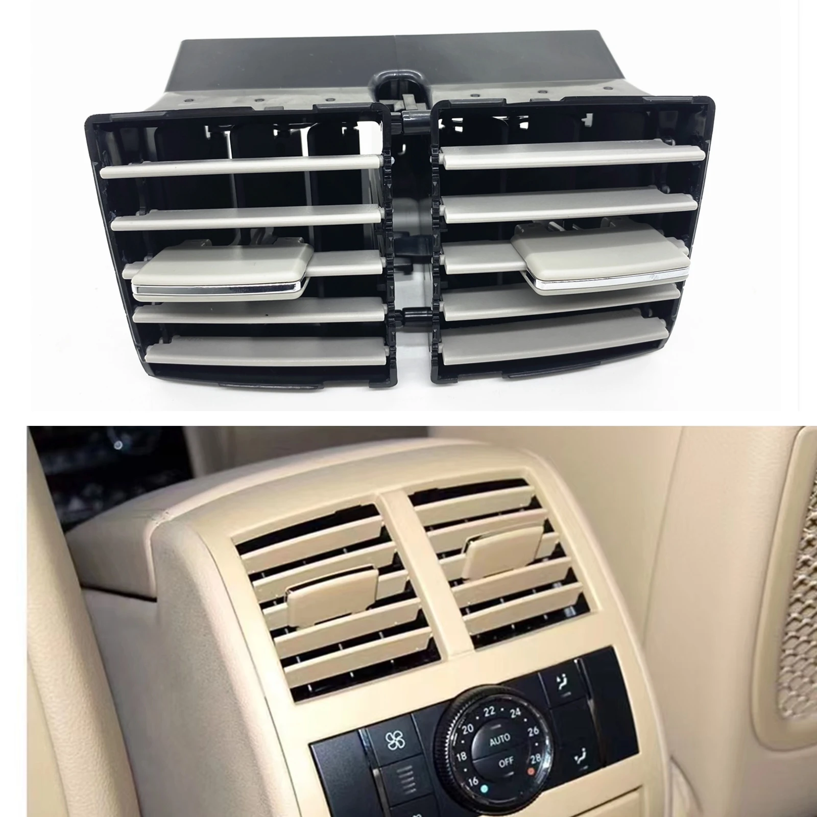 Car Rear Center A/C Air Outlet Vent Grille Assembly For Mercedes-Benz W164 X164 GL ML Class 300 350 450 500 2006-2011(164 Only)