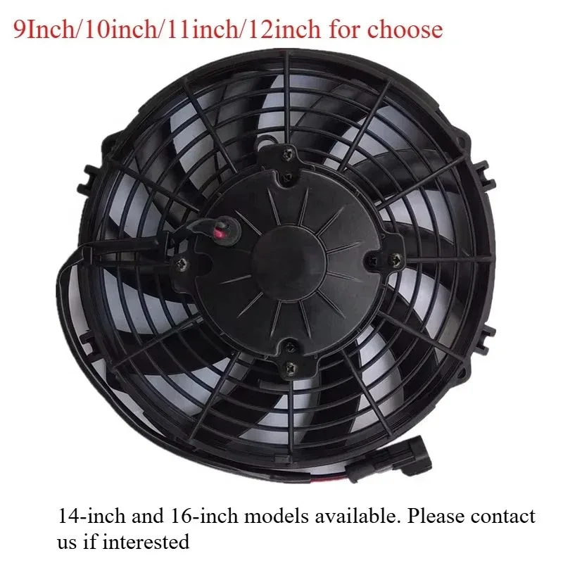 

12V/24V IP68 Replacement SPAL 9inch/10inch/11inch/12inch Cooling Fan Radiator Fan for Refrigerated Truck Engineering Vehicle