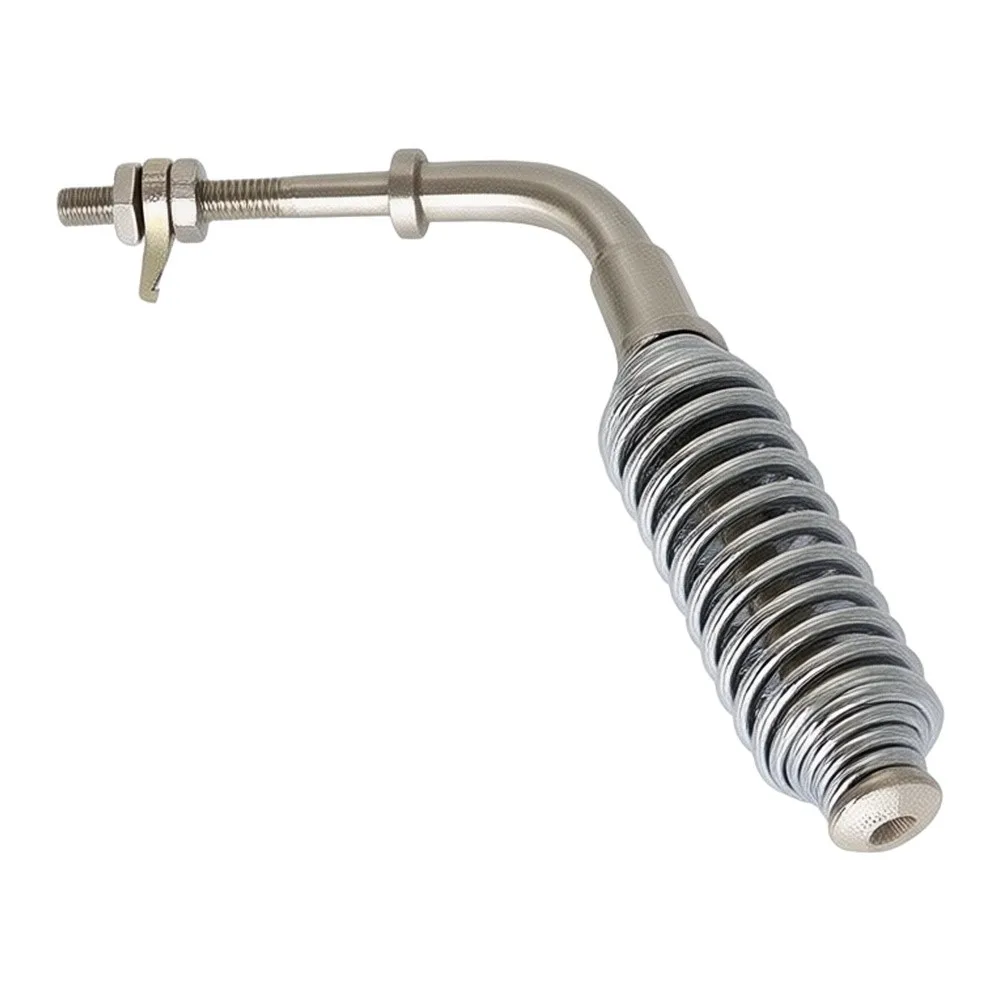 Stainless Steel Fireplace Stove Handle Heat Insulated Spring Grip For Wood Burning Stove Door Replacement Accessory 20cm
