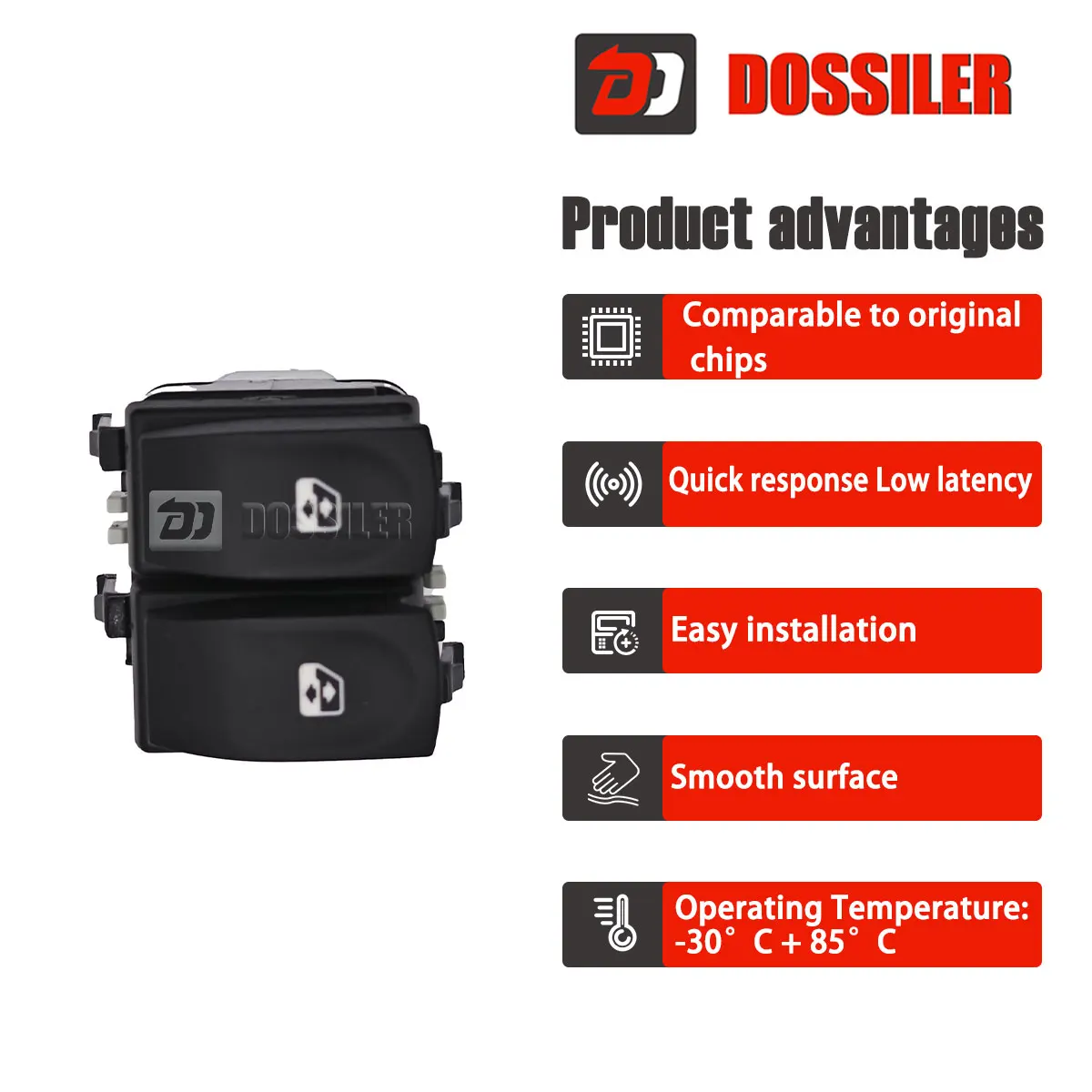 8200214939 214939 Dossiler Auto Electric Window Switch Window Lift Control Button For Renault Clio 3 / Symbol / Modus / Twingo