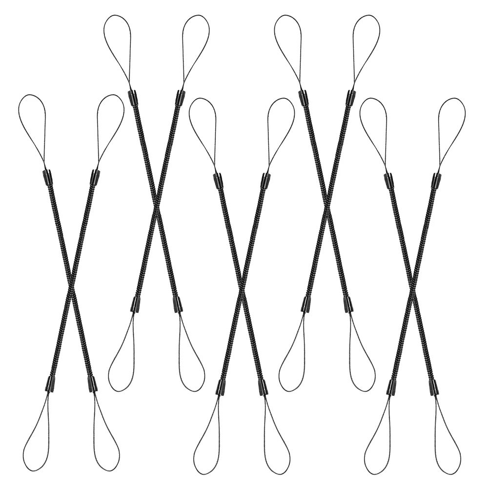 10pcs Stylus Spring Cord Elastic Lanyard Coiled Pen Strap Anti Dropping Rope Plastic Tether Hook For Daily Use