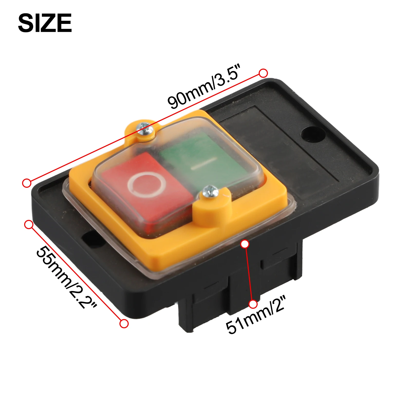 Useful Switch Motor Parts Push Button Replacement Water Proof Accessories Fit For 10A AC 220/380V Green And Red