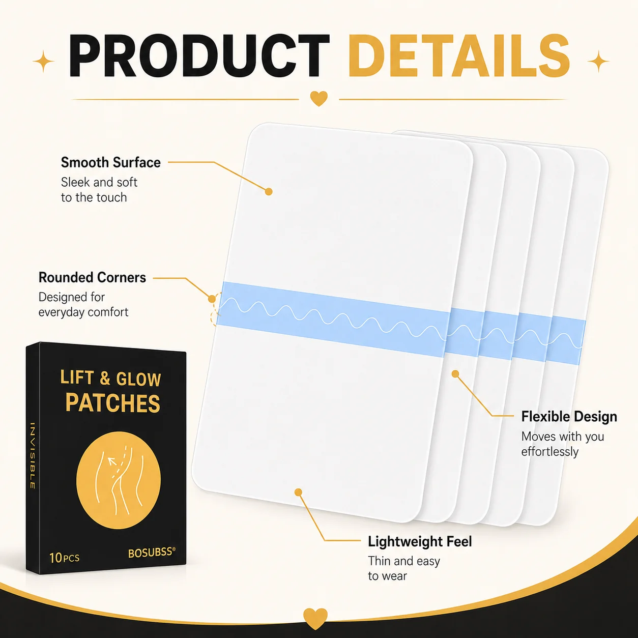 10PCS Inner Thigh Comfort Patch Soft Daily Wear Thigh Patches For Women Outfit Routine And Clean Dry Skin Use