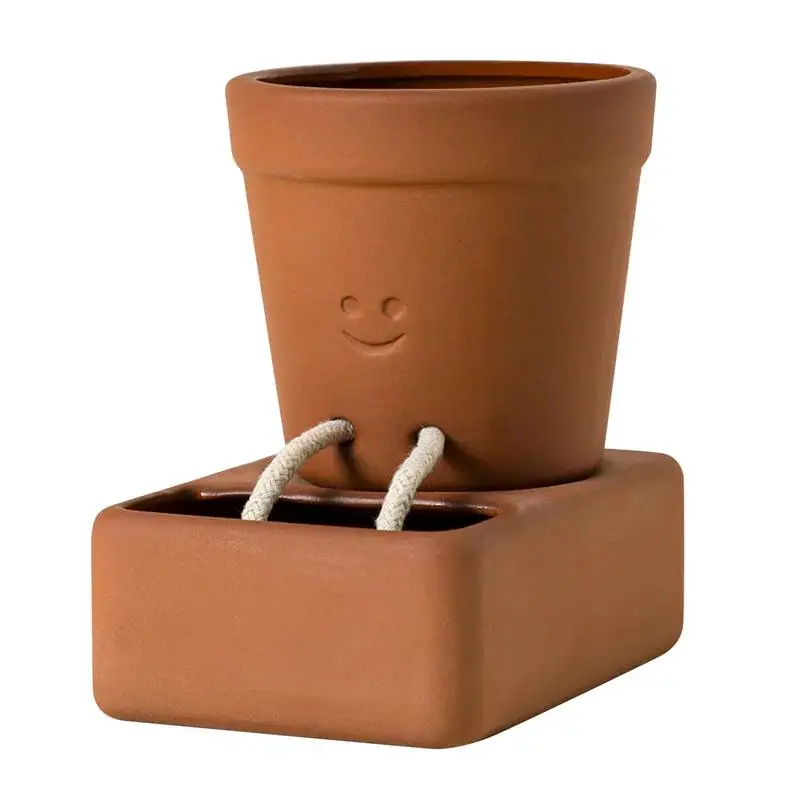 Smiling Plant Pot Funny Flower Pots Decorative Indoor Planter Cute Desktop Pots for Plants Flowers Small Flower Pots