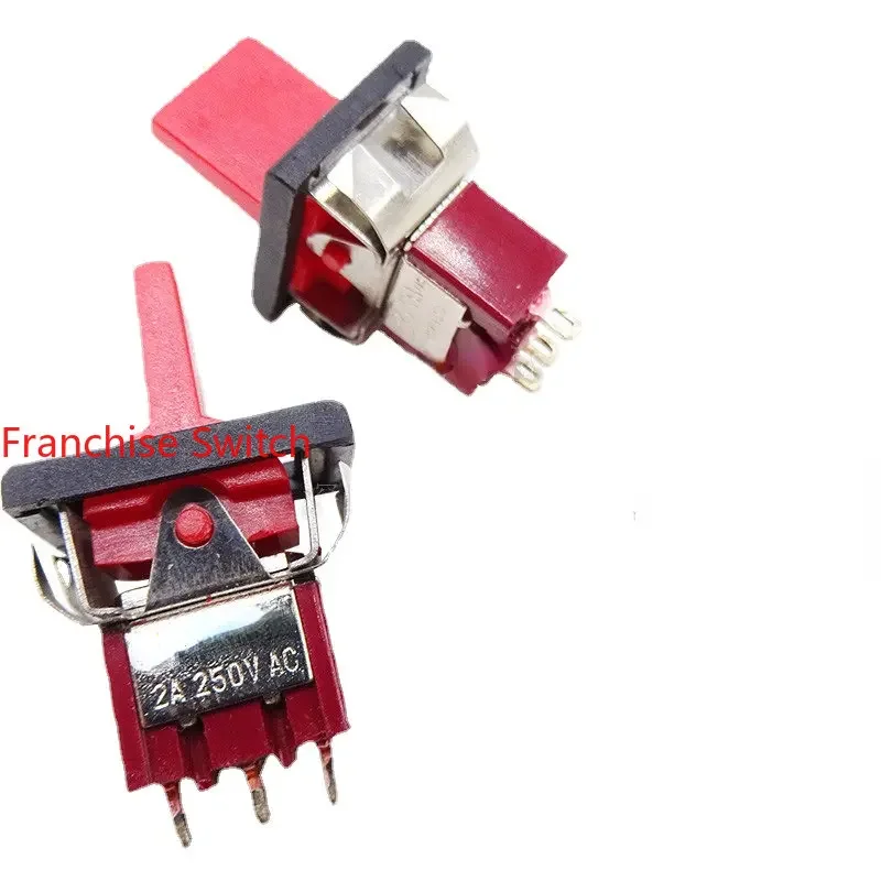5 PCS Button Switch KNX-123 Rocker Arm 3-pin Double Self-reset 2A250VAC Toggle