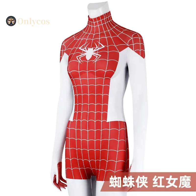 

Spider Women Cosplay Crimson She-Devil Costume Anime Earth - 18119 Roleplay Halloween Party Carnival Uniform Onlycos