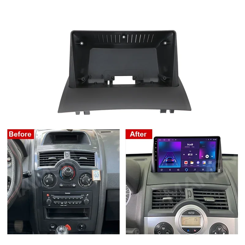 MAMSM 9 inch For RENAULT MEGANE 2/3 Fluence 2002-2014 Android Car Radio Fascia Auto Stereo Frame Dashboard Install Panel Trim