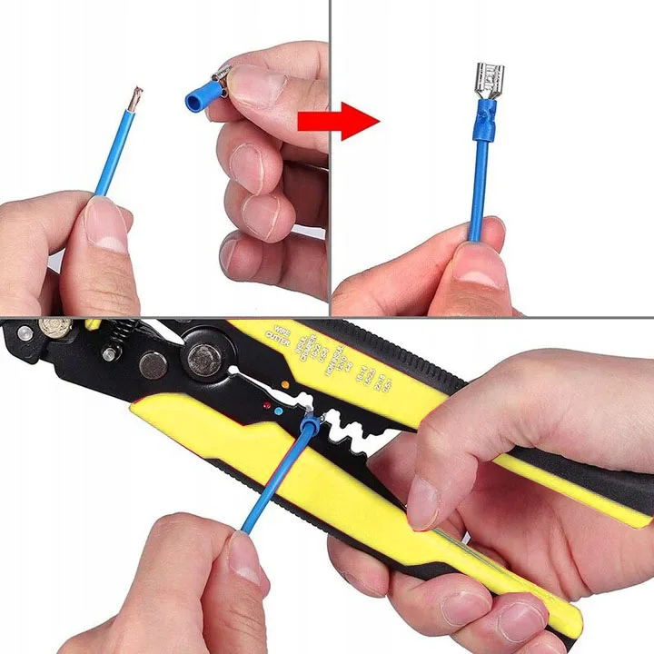678PCS Heat Shrink Tube Sleeving Set Car Electrical Wire Terminals Insulated Ring Fork Set Ring Lugs Rolled Crimp with Pliers