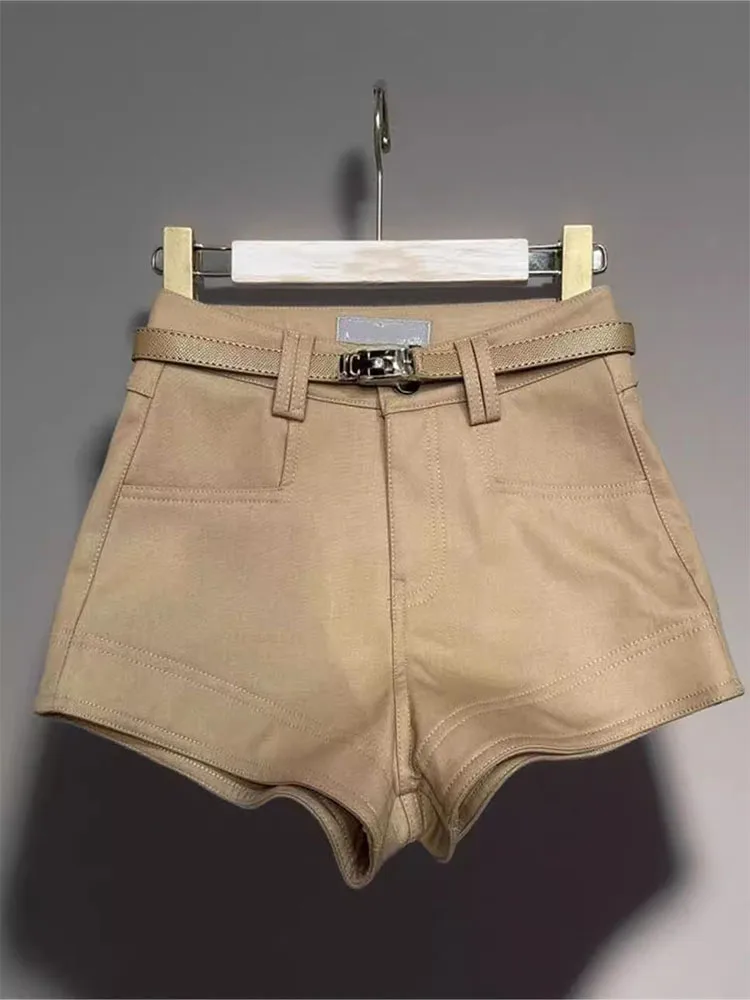 

Повседневные брюки цвета хаки, женские тонкие брюки с запахом и высокой талией, удлиняющий дизайн, облегающие джинсы, летняя одежда